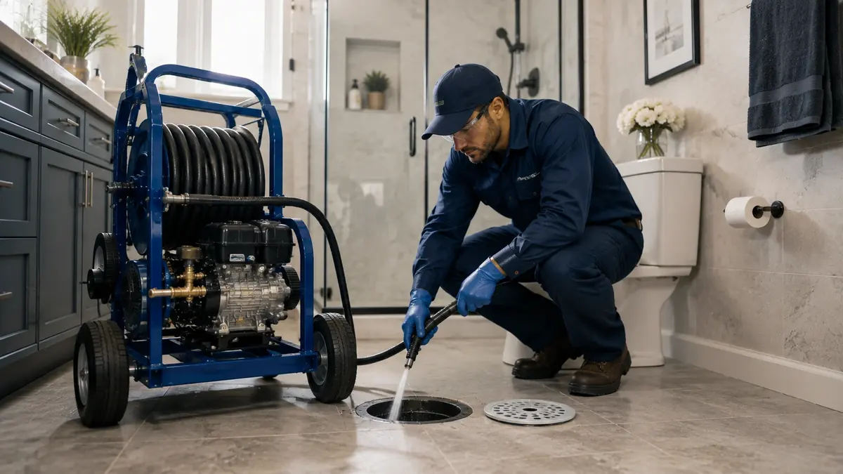 Bathroom Drain Hydro Jetting in Van Nuys