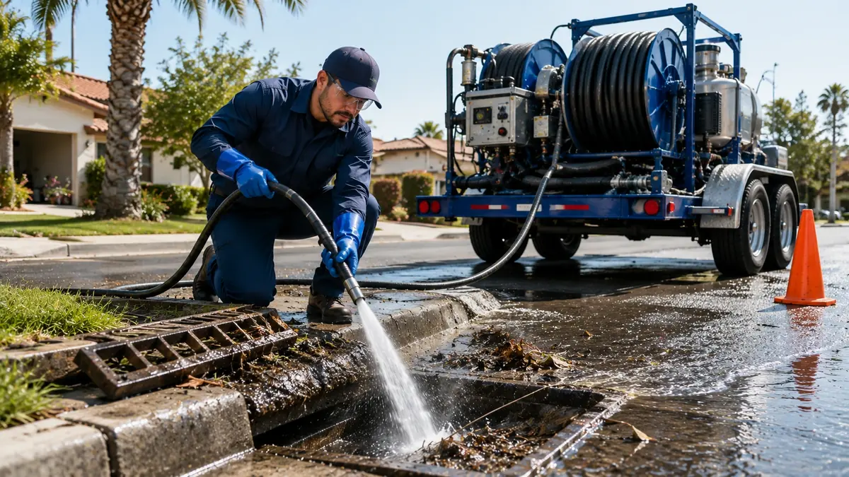 Storm Drain Hydro Jet Cleaning in Van Nuys